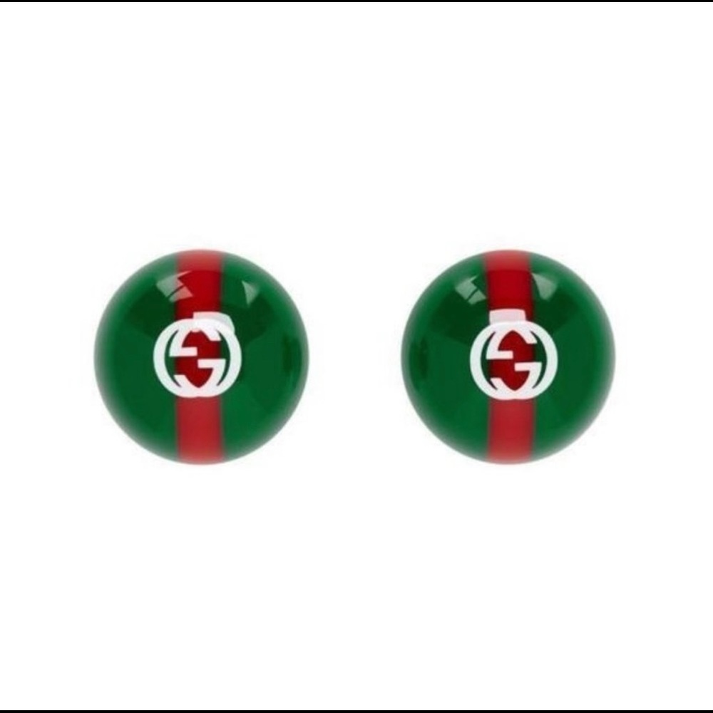 Gucci Web Resin Stud Earrings. Authentic - image 1